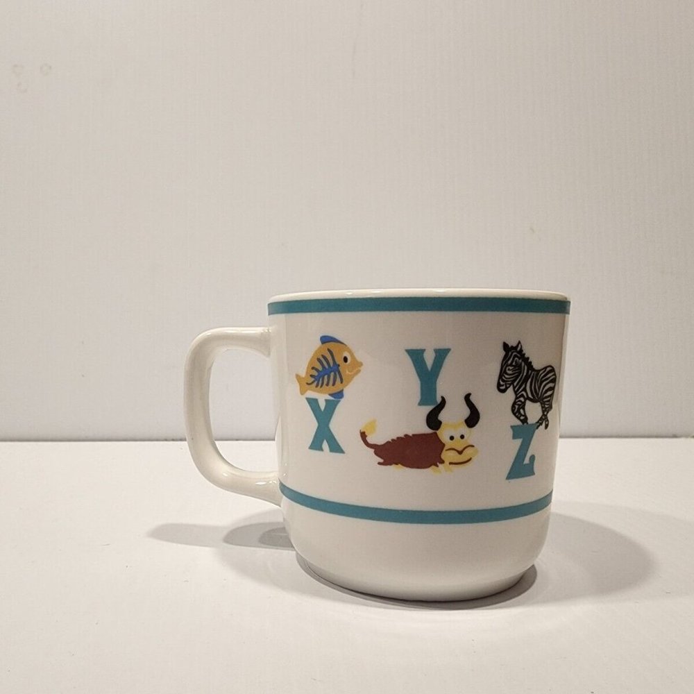 Oneida ABC Animals Porcelain Child Toddler Milk Cup Mug 3"Tall‎